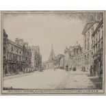 EDMUND HORT NEW 'High Street Oxford from Queen's College to Saint Mary's Church', photo-lithograph