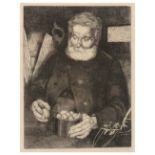 LEON UNDERWOOD (1890-1975) 'The Egg Seller', etching, signed in pencil in the margin and dated 1921,