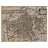 DAVID LOGGAN Aerial view of the City of Oxford, engraving, 41.5 x 53cm