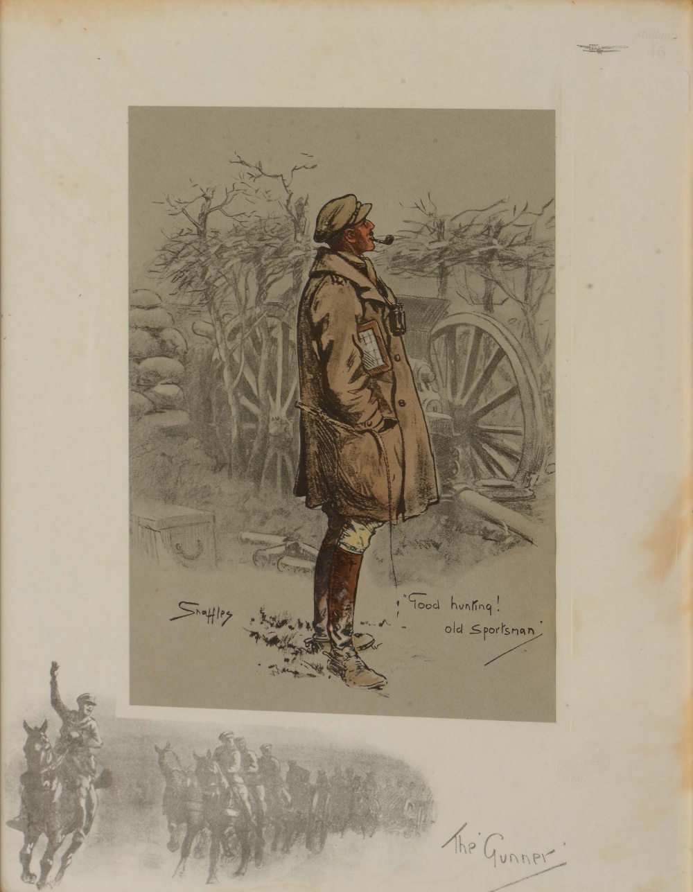 AFTER CHARLIE JOHNSON PAYNE (SNAFFLES) 'The Gunner - Good Hunting Old Sportsman', print in