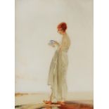 SIR WILLIAM RUSSELL FLINT (1880-1969) 'No. 1 Barbara', signed, watercolour, 46 x 33cm Artist's label