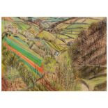 ELEANOR IRELAND (b. 1926) 'Danescombe Valley, The Tamar', signed, pastels, 34 x 49cm