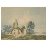 FOLLOWER OF JOHN VARLEY (1778-1842) St Nicholas Church, Great Bookham, Surrey, watercolour and