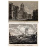 JAMES BASIRE AFTER EDWARD DAYES 'Magdalen Tower and Bridge', engraving, 31 x 44cm; and one further -