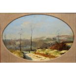 ADOLPHE FELIX CALS (1810-1880) A Winter landscape with solitary figure, signed 'Cals X' and dated