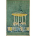 AFTER JOHN HARRIS The Bandstand, print in colours, pencil signed by the artist in the margin and