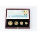 AN ELIZABETH II 'BRITANNIA' GOLD PROOF COIN SET, comprising a £100 coin, a £50 coin, a £25 coin