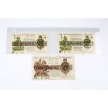 UNITED KINGDOM TREASURY NOTES, N F Warren Fisher, comprising two 10 Shillings notes, K/95 571626 and