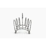 A LATE VICTORIAN SILVER SEVEN BAR TOAST RACK, by Hukin & Heath (John Thomas Heath & John