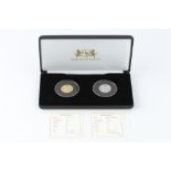 AN ELIZABETH II ALDERNEY GOLD PROOF SOVEREIGN, dated 2017, and an Elizabeth II Alderney platinum