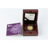 AN ELIZABETH II GOLD PROOF £25 COIN, dated 2018, commemorating Four Generations of Royalty, cased by