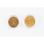 TWO GEORGE V HALF-SOVEREIGNS, dated 1912 and 1914 (2)