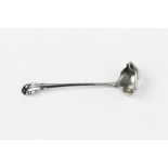 A GEORG JENSEN SILVER LILY PATTERN SAUCE LADLE, import marks for London 1936, 13cm long