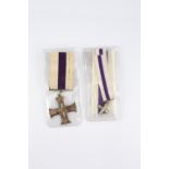 A MILITARY CROSS, dated 1945, and miniature (2)