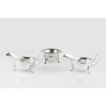 A MATCHED PAIR OF SILVER SAUCE BOATS, by Viner's Ltd, London 1934 and Sheffield 1955, 7 oz; a silver