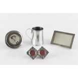 A COLLECTION OF SILVER, to include a christening cup, Sheffield 1937, a late Victorian miniature