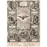 Philip Galle (1537-1612) Septem Dona Sancti etching, frontispiece 25.5 x 18.5cm. Provenance: