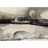 Leslie Worth (1923-2009) "Low Tide, Whitehaven" signed watercolour 28.5 x 40cm. Provenance: The
