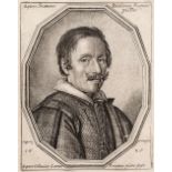 Ottavio Leoni (1578-1630) Portrait of the Roman painter Giovanni Baglione etching 14 x 11cm.