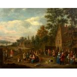 Attributed to Josef Frans Nollekens (1702-1748) A Village fair oil on canvas 70 x 90cm.