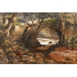 William Williams of Plymouth (1808-1895) Ivy Bridge, Devon signed watercolour heightened with