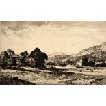 Leonard Russell Squirrell (1893-1979) Urquhart Castle signed in pencil (lower right) etching 26 x