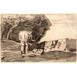 Charles March Gere (1869-1957) "The Stonebreaker" etching 13 x 19.5cm. Provenance: From the