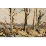 Edward Wesson (1910-1983) Field with trees signed (lower right) watercolour 31 x 49cm.