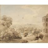 Thomas Barker of Bath (1769-1847) Windsor Castle from Cranborne Lodge, 1833 inscribed with title