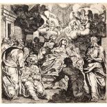 P*L* The Death of the Virgin etching 28.5cm x 30.5cm. Provenance: Christie's 30 Sept 1980 Lot 97
