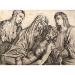 Luca Bertelli The Lamentation of Christ etching 39.5 x 53cm. Provenance: From the Collection of