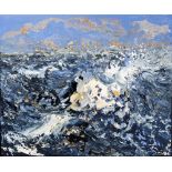 Maggi Hambling (b.1945) "Wave Crest, Summer Sea (II)", 2018 signed and dated (to reverse) oil on