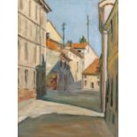 Lussi (20th Century Italian School) Mediterranean street scene, 1950 signed and dated (lower