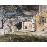 John Fletcher Watson (20th Century) "Eye Church, Suffolk", 1962 signed and dated watercolour 45.5