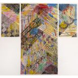 Adana (Contemporary) Abstract triptych numbered 1/1, signed in pencil (lower left) etching and