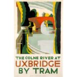 Edward McKnight Kauffer (1890-1954) The Colne River at Uxbridge by Tram, 1924 lithograph poster