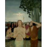 Margaret Gere (1878-1965) "The Baptism of Christ", 1924 signed and dated (lower right) oil on