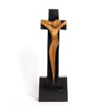Martin Cundell (b.1946) Crucifixion, 1992 signed and dated (to underside) carved wood 49cm high.
