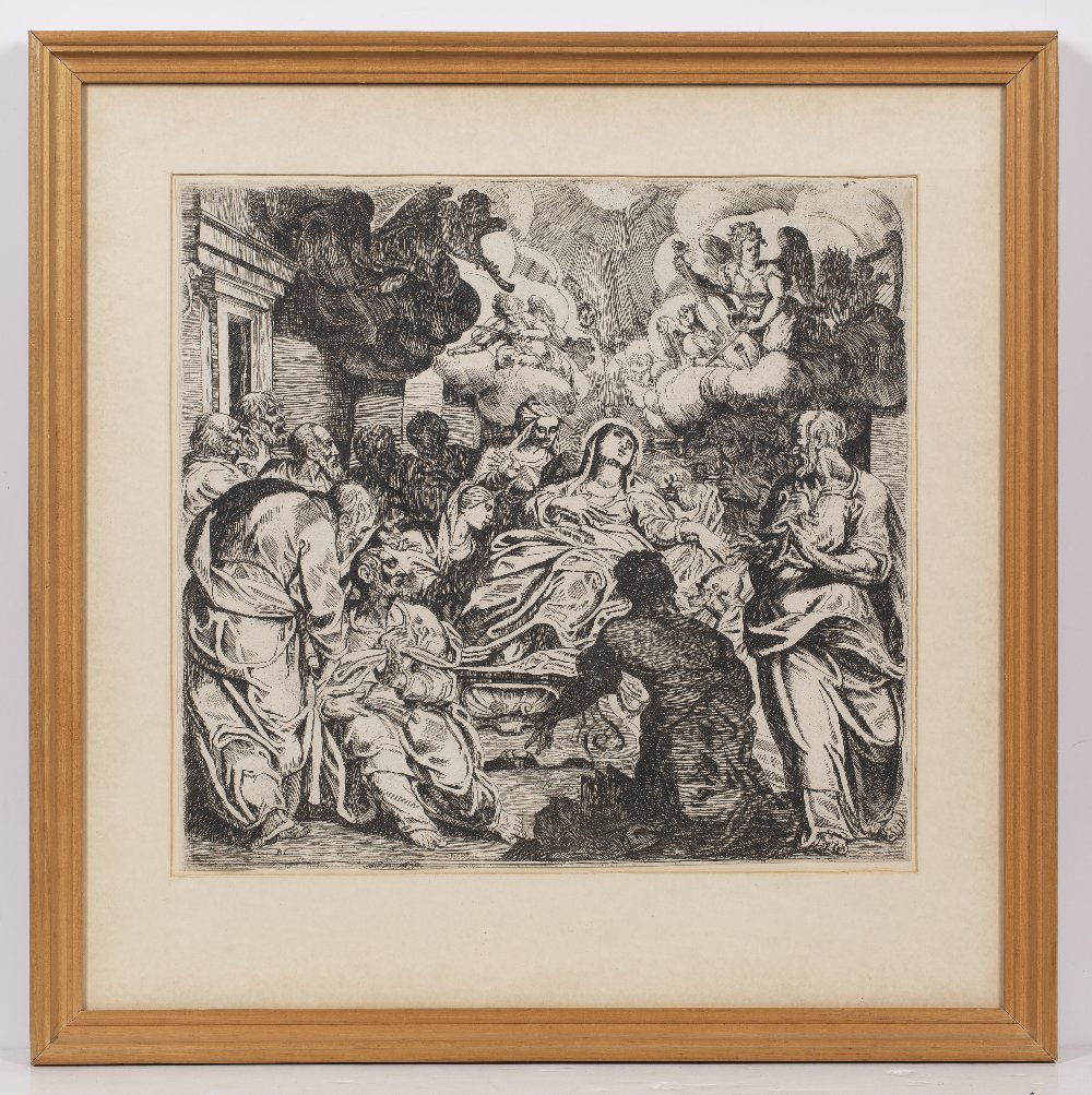 P*L* The Death of the Virgin etching 28.5cm x 30.5cm. Provenance: Christie's 30 Sept 1980 Lot 97 - Image 2 of 3