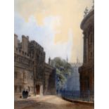 J* V* Richardson Brasenose College, Oxford, signed watercolour 35.5 x 25.5cm.