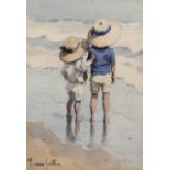 Edward van Goetham (1857-1924) "Sun Hats" print 31 x 21cm.