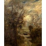 Jules Dupre (1811-1889) River landscape with trees signed oil on canvas 45 x 37cm. Provenance: