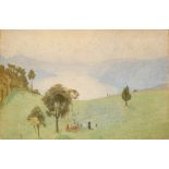 Charles March Gere (1869-1957) "Lago Maggiore", 1918 monogrammed and dated (lower left)