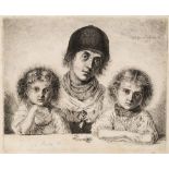 Ludwig Emil Grimm (1790-1863) Bauerin aus Egern am Tegernsee mit ihren zwei Kleinen Madchen Stoll