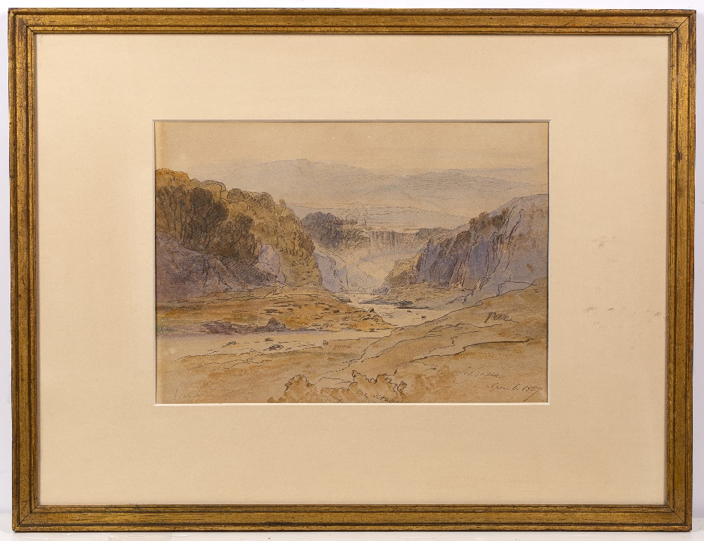 Edward Lear (1812-1888) "Kalama" inscribed with title and dated 'April 6, 1857', also annotated with - Image 2 of 9