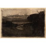 Charles March Gere (1869-1957) "Cader Idris" mezzotint 11.5 x 16cm. Provenance: From the
