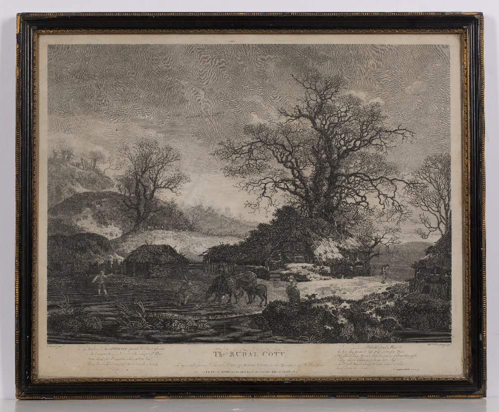 William Woollett after George Smith "The Rural Cott" engraving published by Boydell & Laurie & - Image 3 of 7