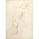 Augustus John (1878-1961) Nude study of Mavis De Vere Cole (Mavis Wheeler) signed (lower right)