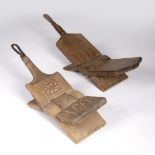 TWO TANZANIAN ZARAMO TRIBE COCONUT GRATERS, both carved wood with incised patterns to seats (2)