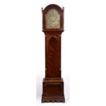 AN EARLY 19TH CENTURY MAHOGANY EIGHT DAY LONGCASE CLOCK the 12" arched brass Roman dial signed Danl.